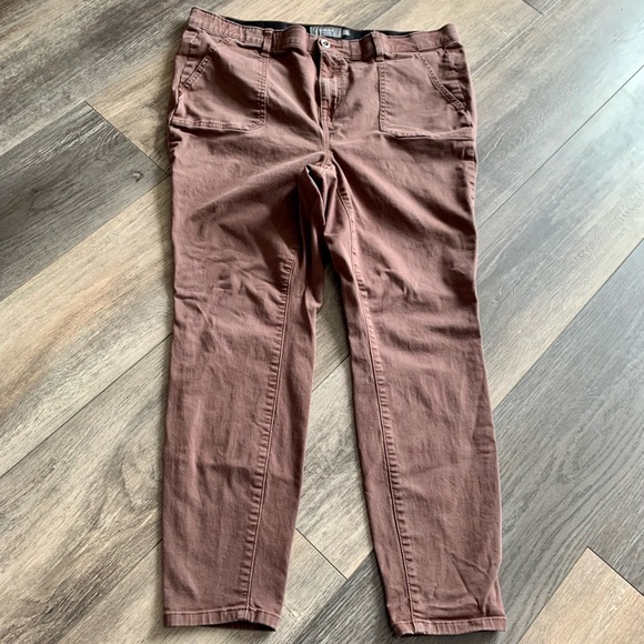 Torrid Brown Jeggings Feel the Fit Leggings Plus Size 18 Ankle Crop - Picture 2 of 8